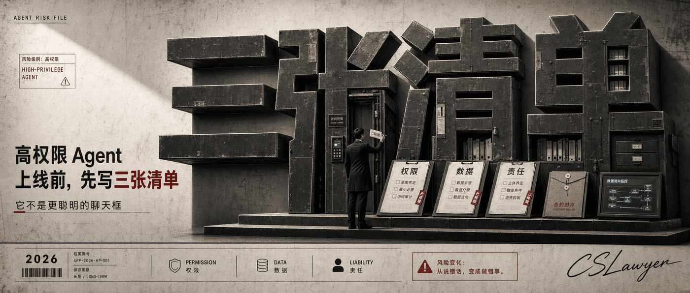 高权限 Agent 上线前，先写三张清单封面图